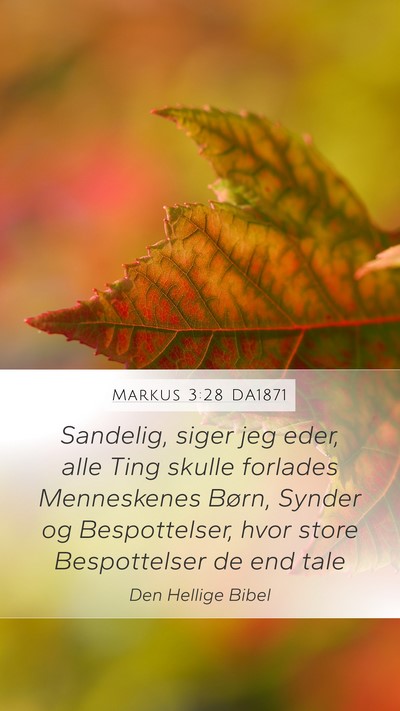 Markus 3:28 DA1871 Bible Verse Image