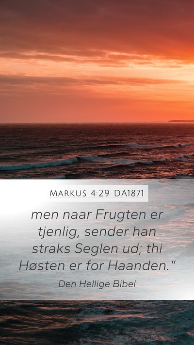 Markus 4:29 DA1871 Bible Verse Image