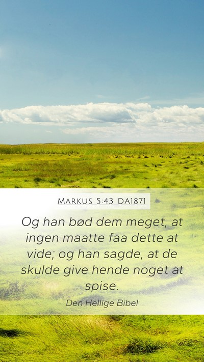 Markus 5:43 DA1871 Bible Verse Image
