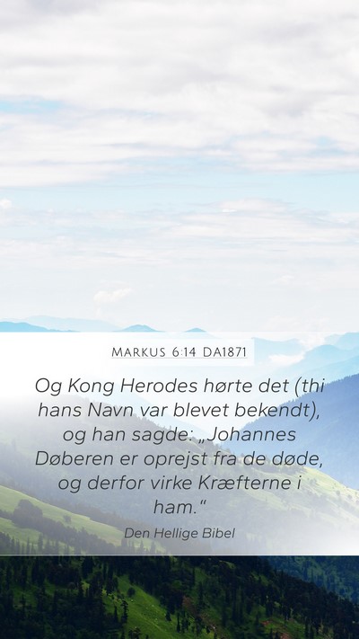 Markus 6:14 DA1871 Bible Verse Image