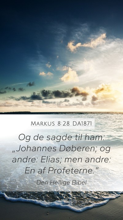 Markus 8:28 DA1871 Bible Verse Image