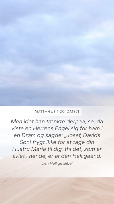 Matthæus 1:20 DA1871 Bible Verse Image