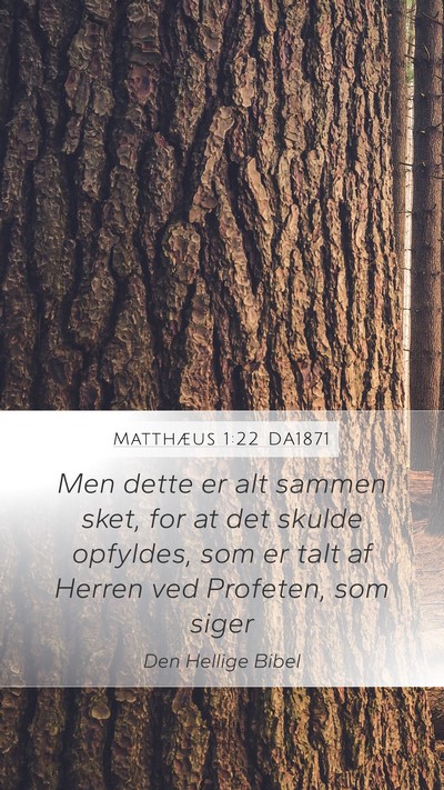Matthæus 1:22 DA1871 Mobile Phone Wallpaper - Men dette er alt sammen sket, for at det skulde - Mobile Bible Verse Wallpaper