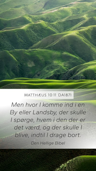 Matthæus 10:11 DA1871 Bible Verse Image
