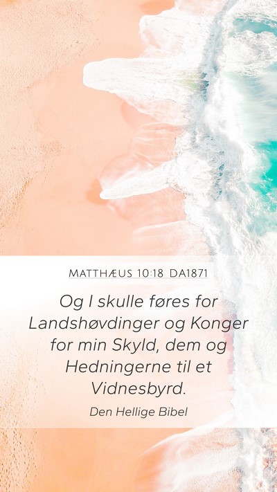Matthæus 10:18 DA1871 Bible Verse Image