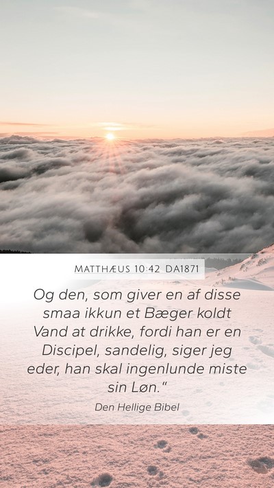 Matthæus 10:42 DA1871 Bible Verse Image