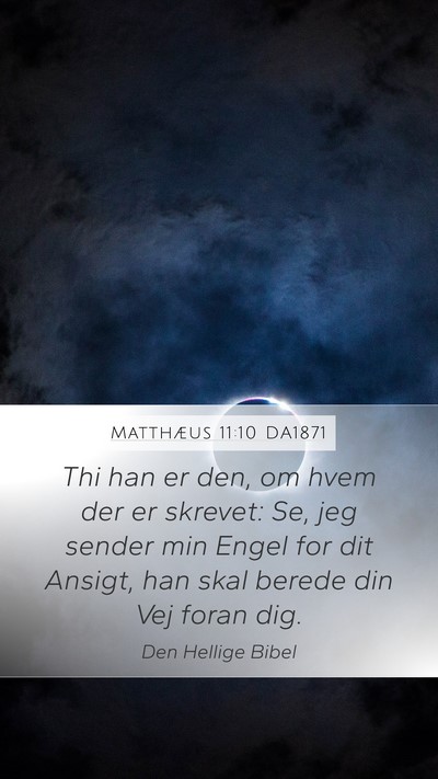 Matthæus 11:10 DA1871 Bible Verse Image