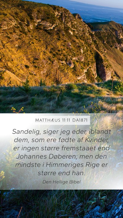 Matthæus 11:11 DA1871 Bible Verse Image