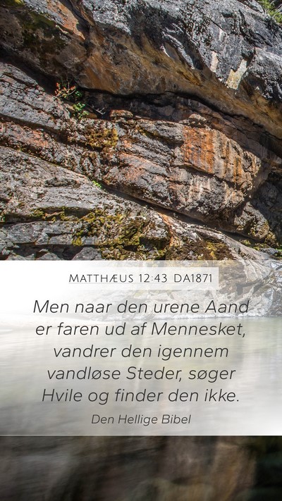 Matthæus 12:43 DA1871 Bible Verse Image