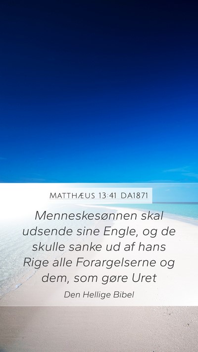 Matthæus 13:41 DA1871 Bible Verse Image