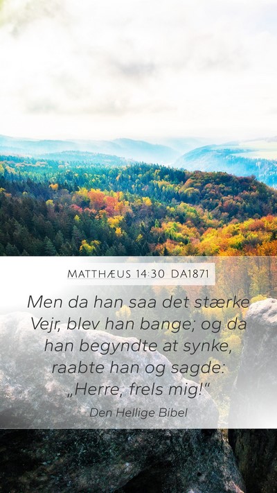 Matthæus 14:30 DA1871 Bible Verse Image