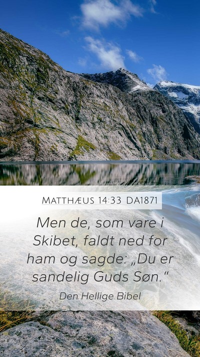 Matthæus 14:33 DA1871 Bible Verse Image
