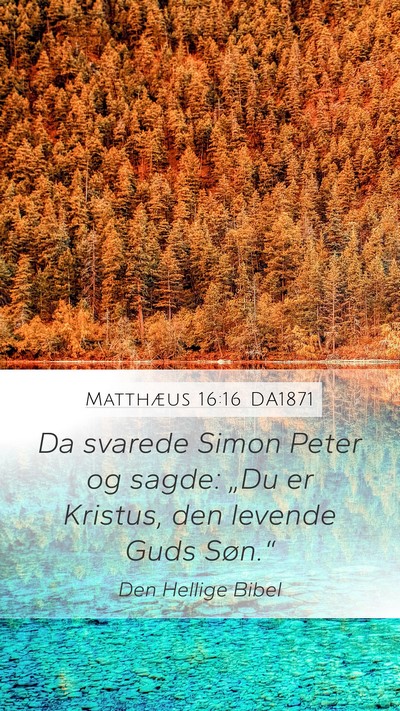 Matthæus 16:16 DA1871 Bible Verse Image
