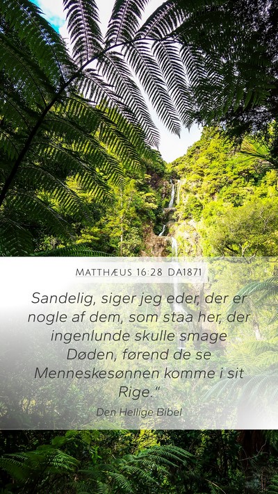Matthæus 16:28 DA1871 Bible Verse Image