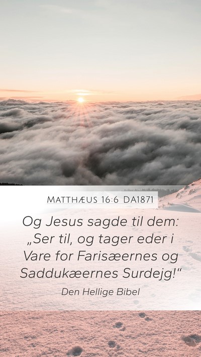 Matthæus 16:6 DA1871 Bible Verse Image