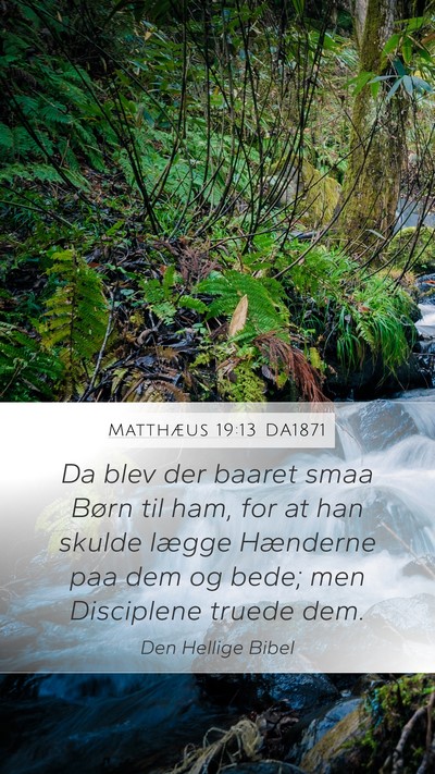 Matthæus 19:13 DA1871 Bible Verse Image