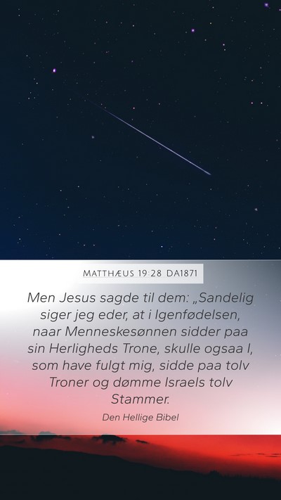 Matthæus 19:28 DA1871 Bible Verse Image
