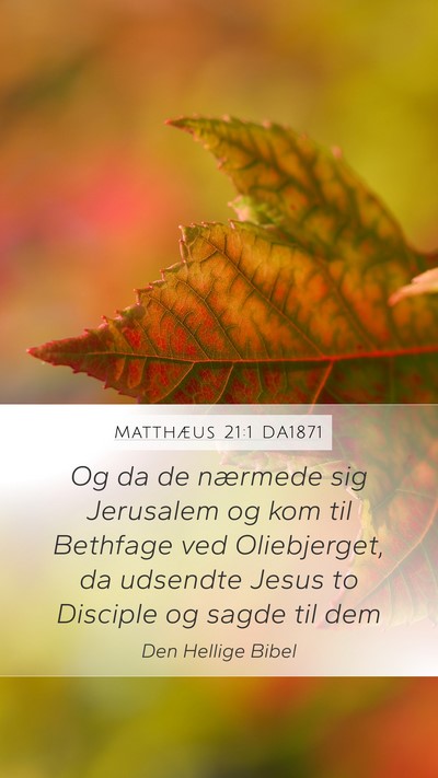 Matthæus 21:1 DA1871 Bible Verse Image