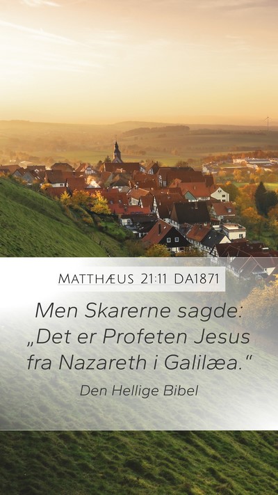 Matthæus 21:11 DA1871 Bible Verse Image