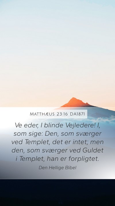 Matthæus 23:16 DA1871 Bible Verse Image