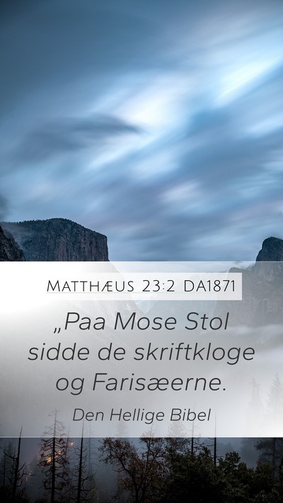 Matthæus 23:2 DA1871 Bible Verse Image
