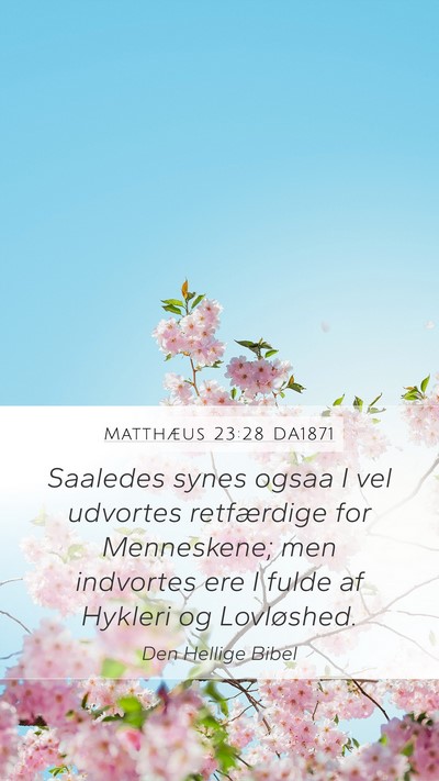 Matthæus 23:28 DA1871 Bible Verse Image