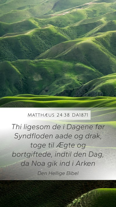 Matthæus 24:38 DA1871 Bible Verse Image
