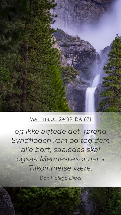 Matthæus 24:39 DA1871 Bible Verse Image
