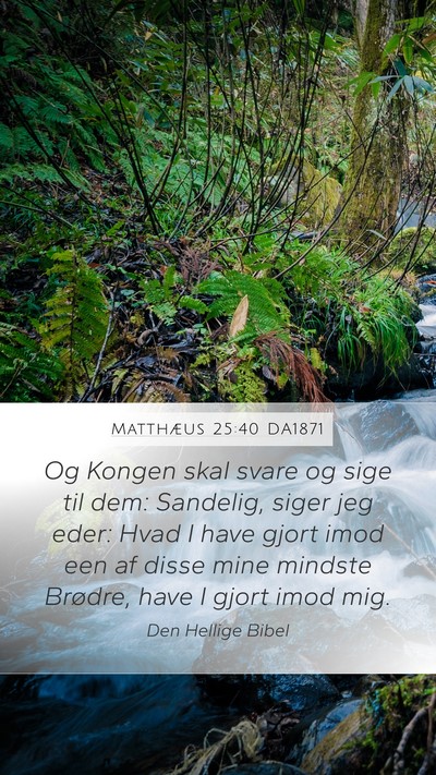 Matthæus 25:40 DA1871 Bible Verse Image