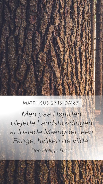 Matthæus 27:15 DA1871 Mobile Phone Wallpaper - Men paa Højtiden plejede Landshøvdingen at - Mobile Bible Verse Wallpaper