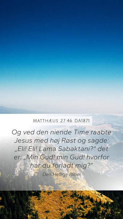 Matthæus 27:46 DA1871 Bible Verse Image
