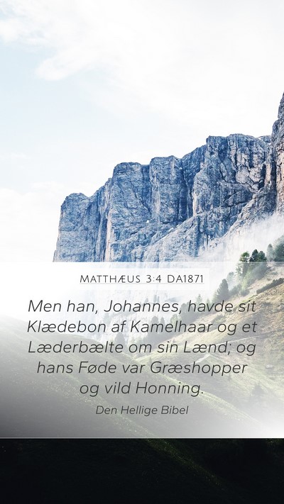 Matthæus 3:4 DA1871 Bible Verse Image