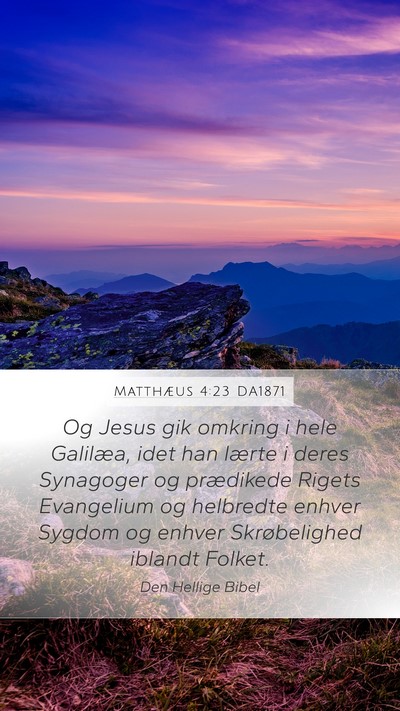 Matthæus 4:23 DA1871 Bible Verse Image
