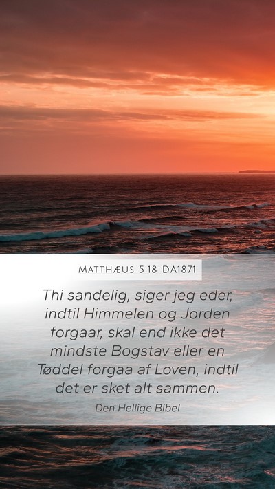 Matthæus 5:18 DA1871 Bible Verse Image