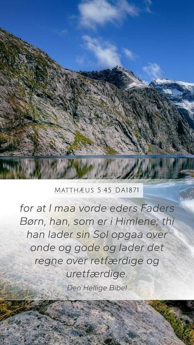 Matthæus 5:45 DA1871 Bible Verse Image