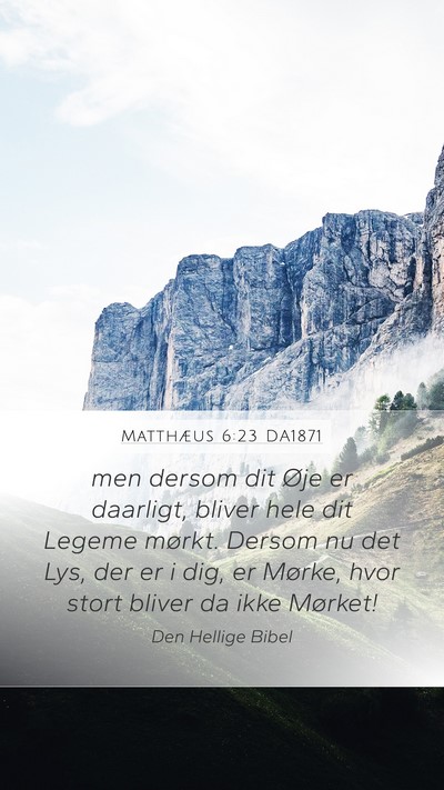 Matthæus 6:23 DA1871 Bible Verse Image