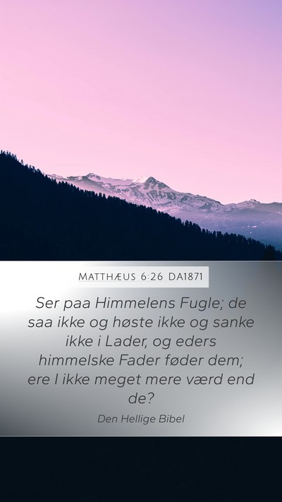 Matthæus 6:26 DA1871 Bible Verse Image