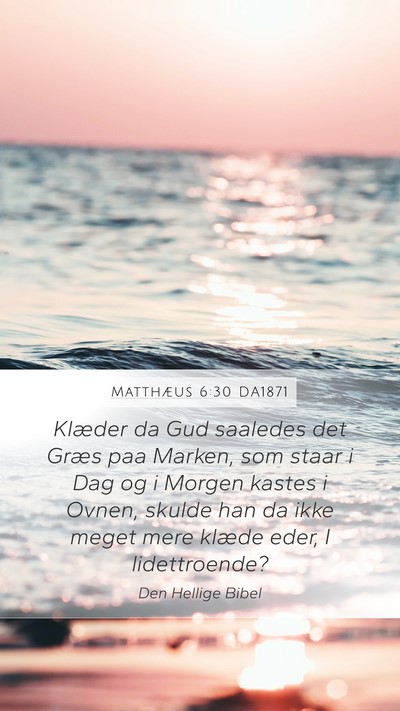 Matthæus 6:30 DA1871 Bible Verse Image