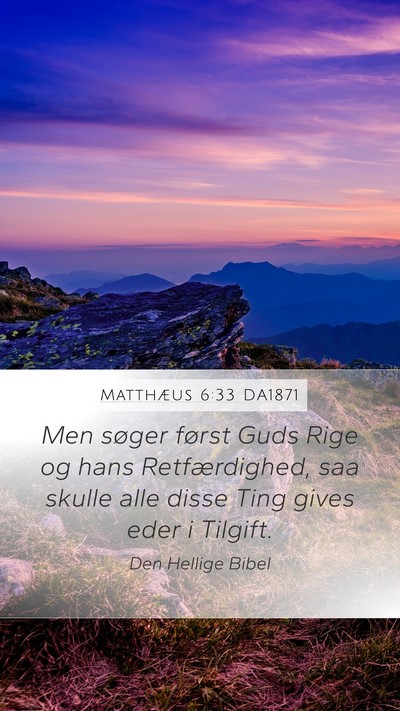 Matthæus 6:33 DA1871 Bible Verse Image