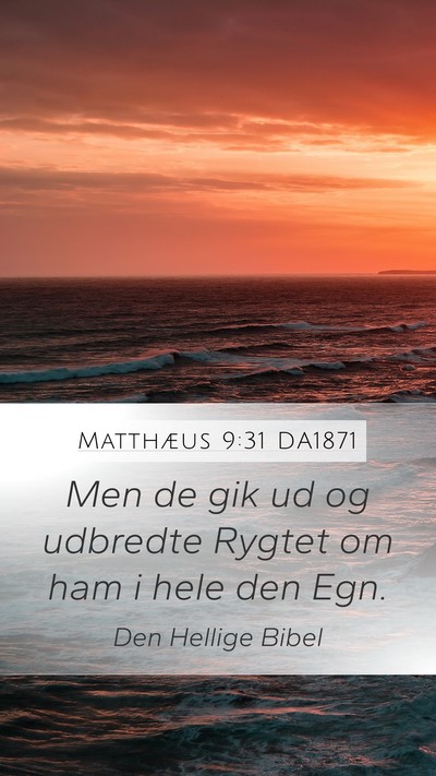Matthæus 9:31 DA1871 Bible Verse Image