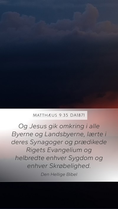 Matthæus 9:35 DA1871 Bible Verse Image
