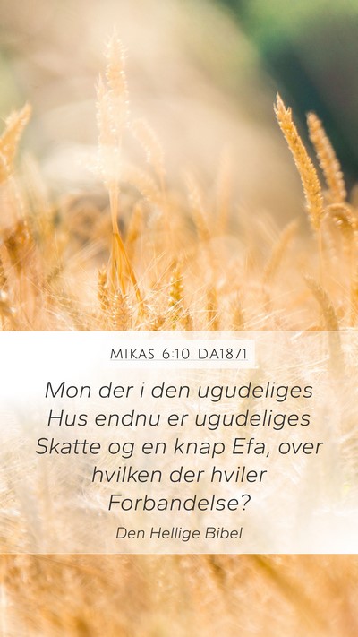 Mikas 6:10 DA1871 Bible Verse Image