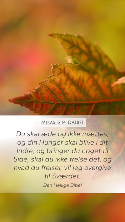 Mikas 6:14 DA1871 Bible Verse Image
