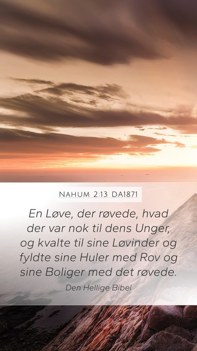 Nahum 2:13 DA1871 Bible Verse Image