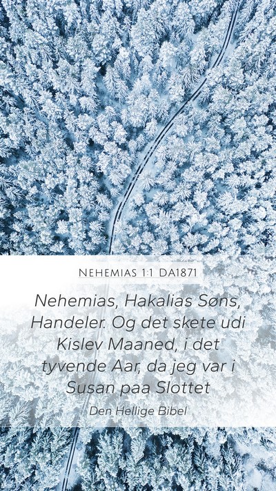 Nehemias 1:1 DA1871 Mobile Phone Wallpaper - Nehemias, Hakalias Søns, Handeler. Og det skete - Mobile Bible Verse Wallpaper