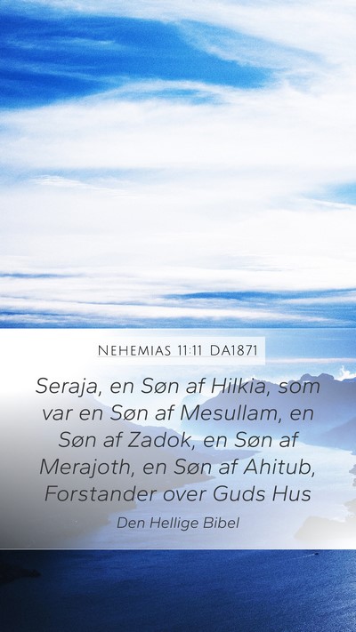 Nehemias 11:11 DA1871 Bible Verse Image