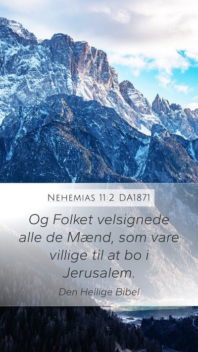 Nehemias 11:2 DA1871 Bible Verse Image