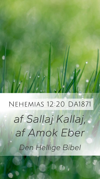 Nehemias 12:20 DA1871 Mobile Phone Wallpaper - af Sallaj Kallaj, af Amok - Mobile Bible Verse Wallpaper
