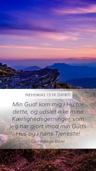 Nehemias 13:14 DA1871 Bible Verse Image