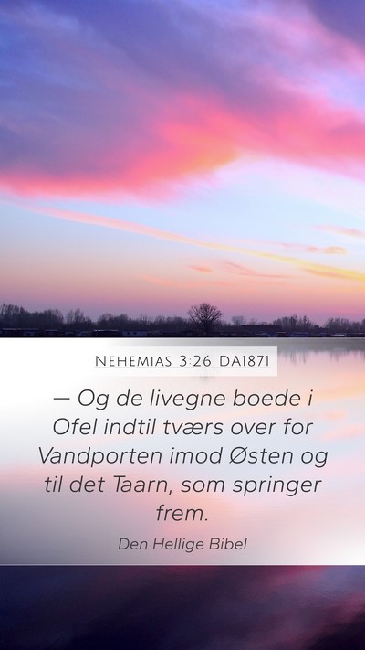 Nehemias 3:26 DA1871 Bible Verse Image